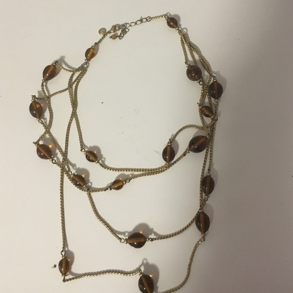 Multi-layered gold/bronze necklace - Picture 1 of 2