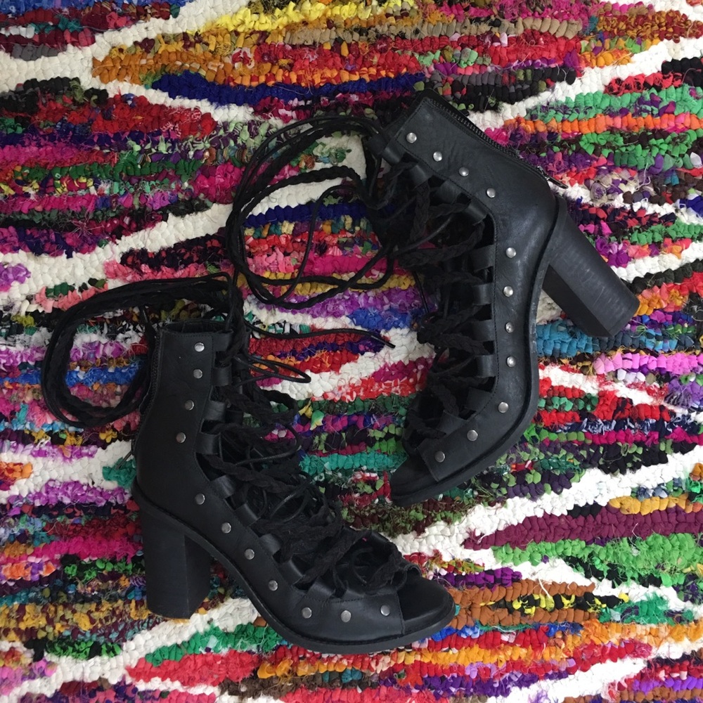Free People and Jeffery Campbell Lace Up Heels