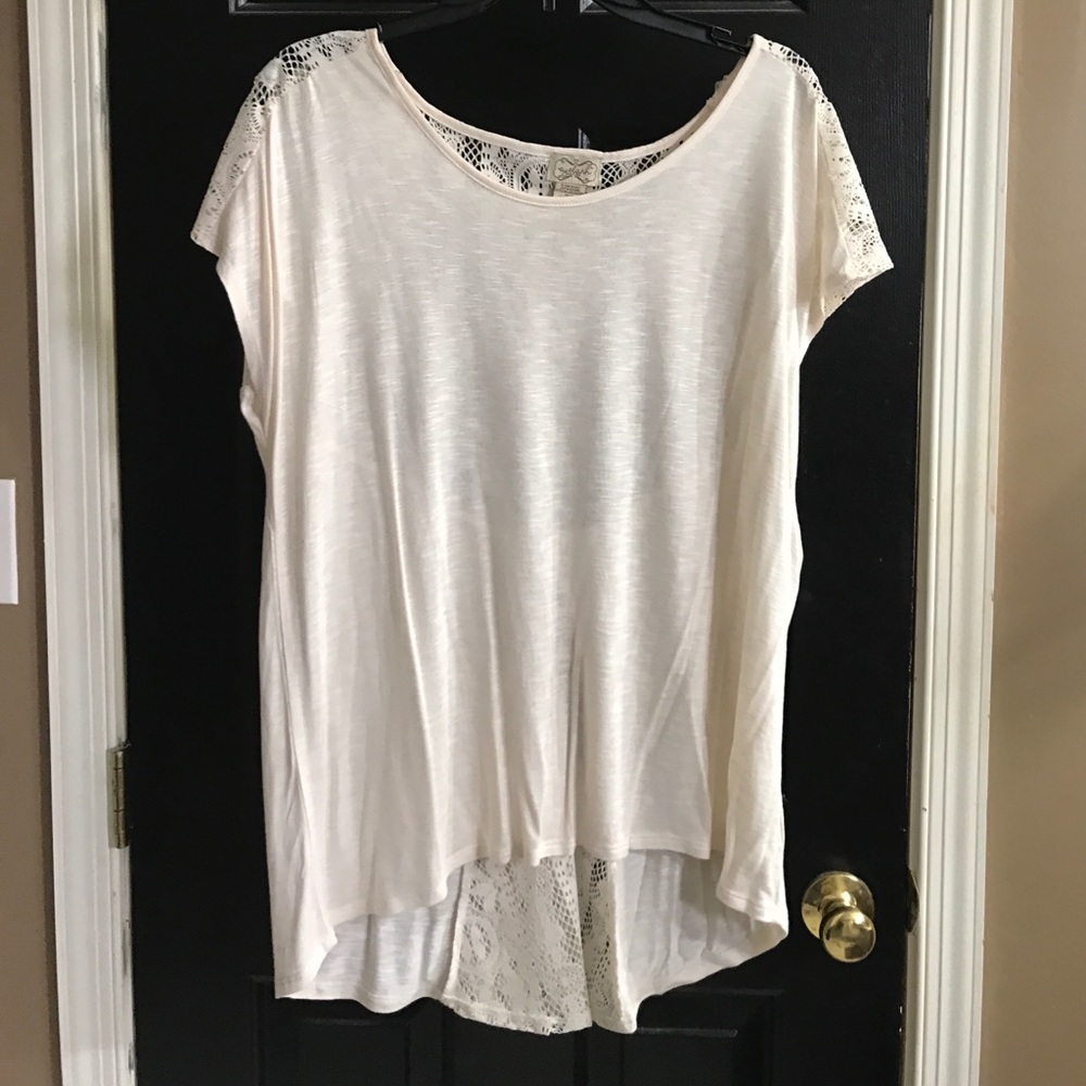 Gently worn with lace details XL blouse
