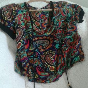 Rainbow boho top