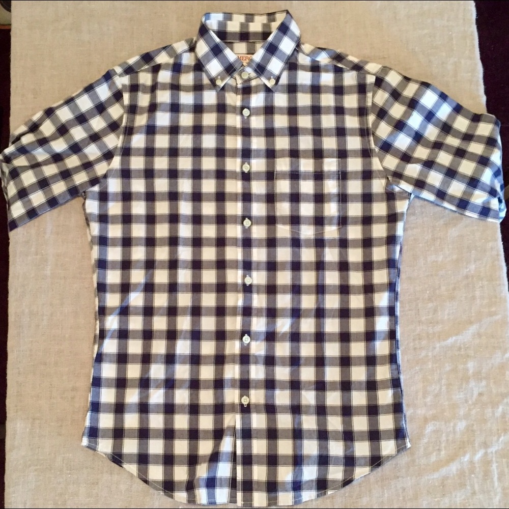Merona Navy/White Button-Up Shirt