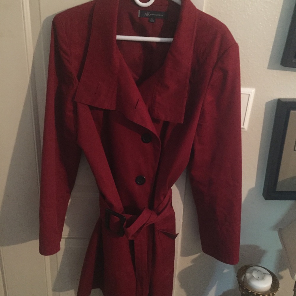 Anne Klein dress/ trench coat