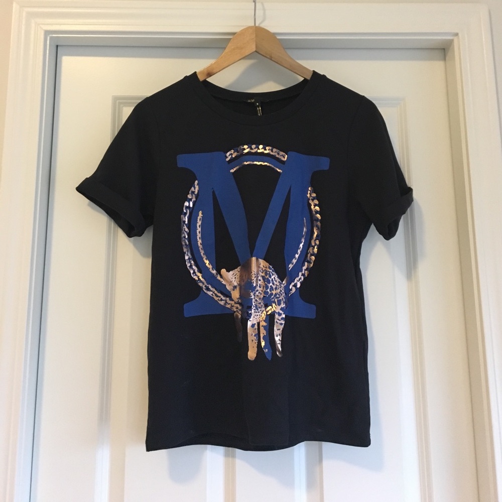 Maje Navy printed tee