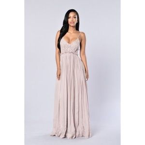 Fashion Nova Ancient Rome Dress - Mocha
