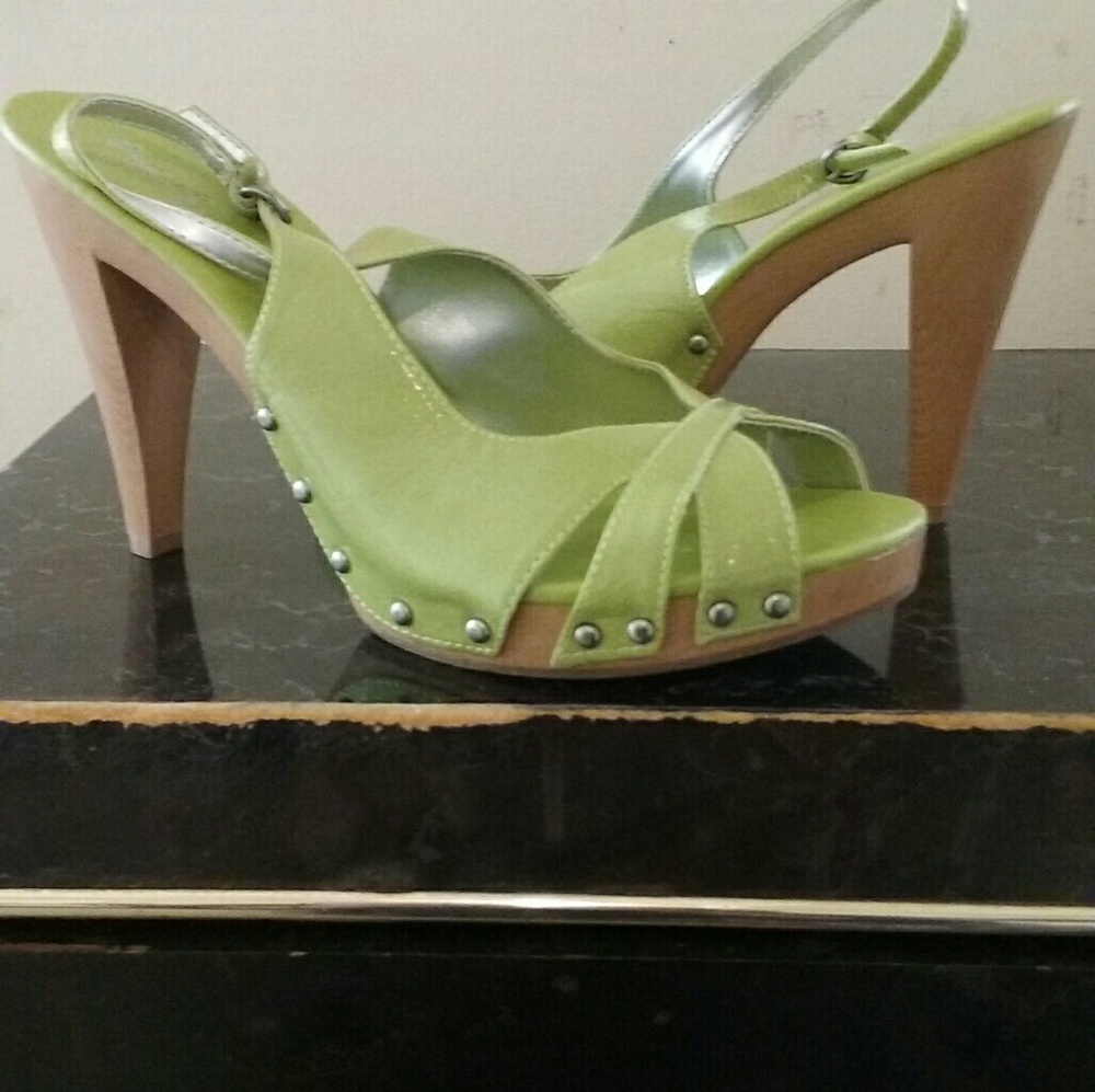 Qupid Slingback Open Toe Heel