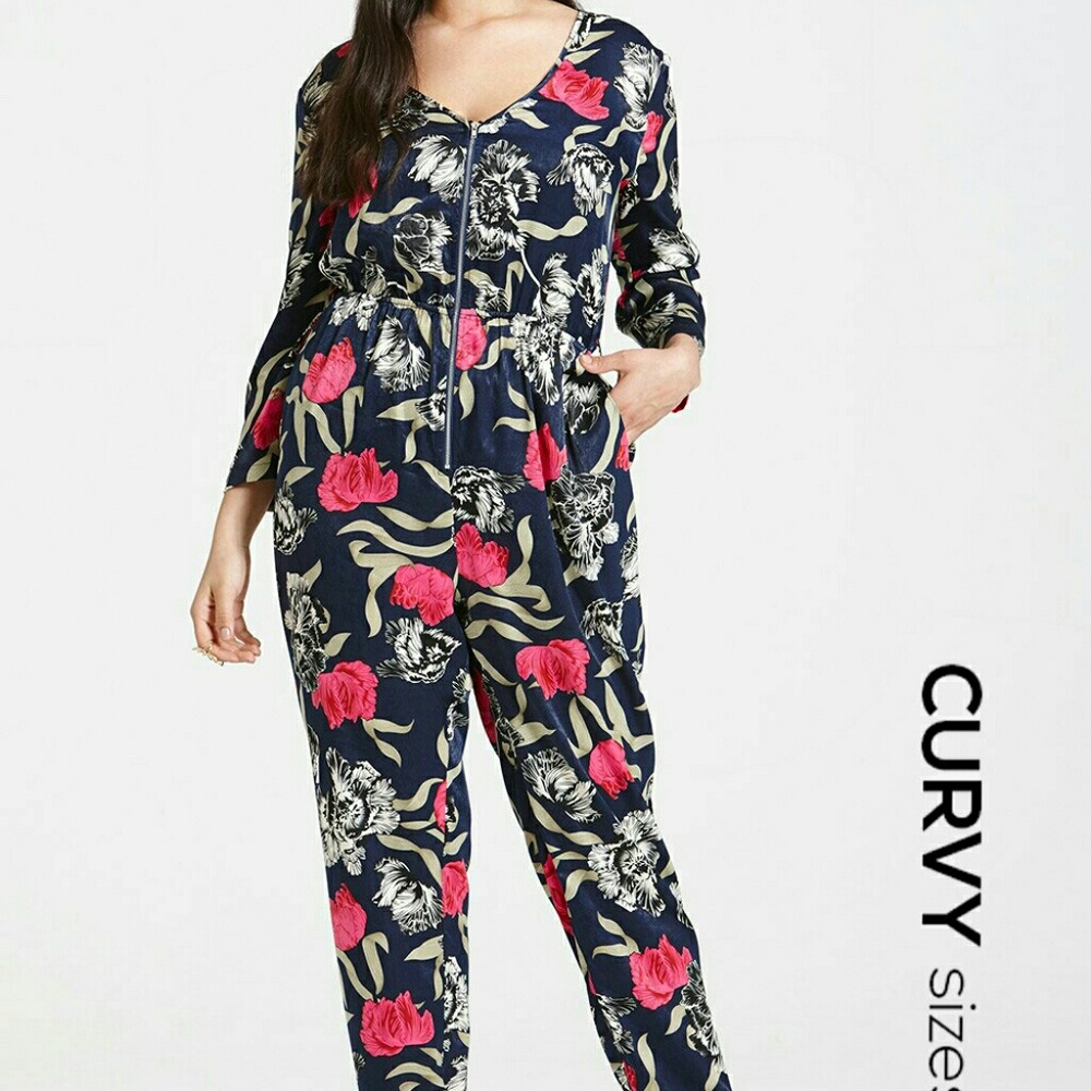 Girls on Film Floral Jumpsuit