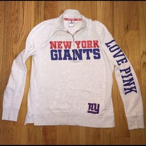 Victoria's Secret PINK NYG 3/4 Zip-up Pullover