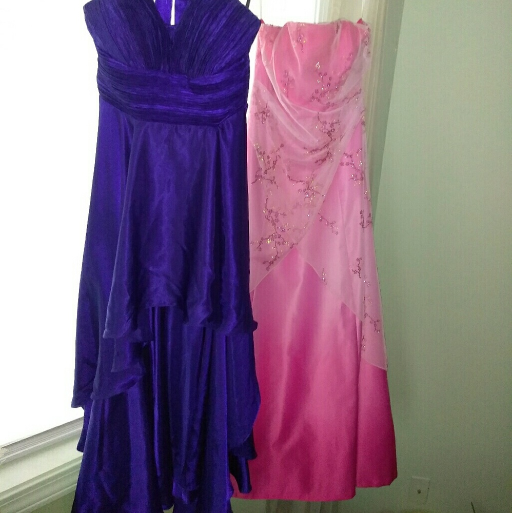 Long beautiful dress with ruffled bottom