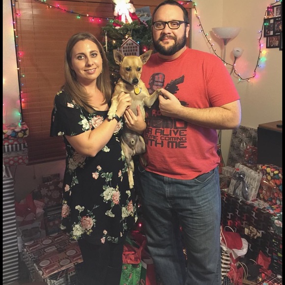 Juniors Xhilaration v-neck black floral dress - Picture 5 of 5