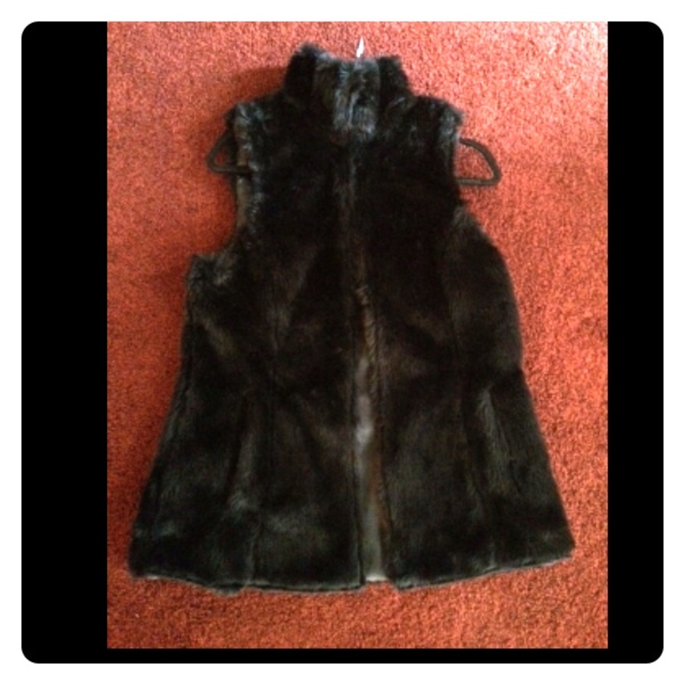 Vintage Havana faux fur vest