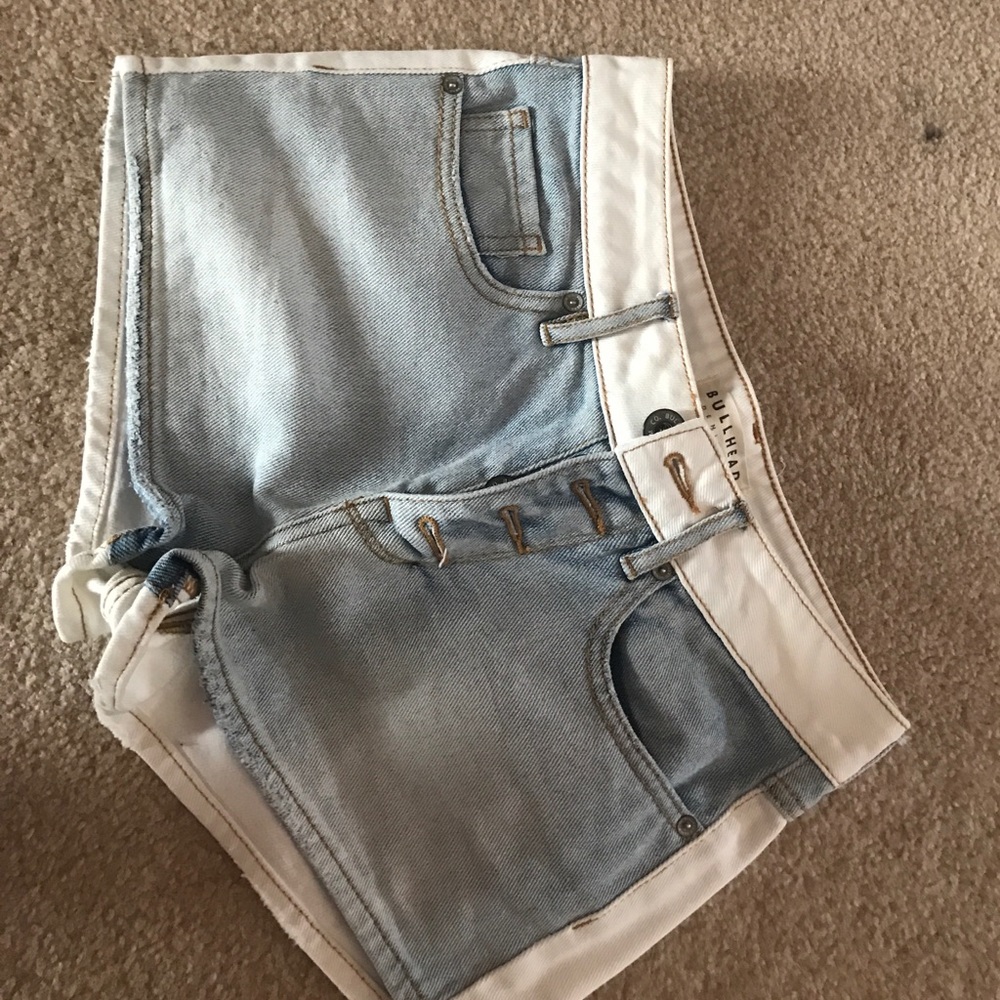 high waisted denim shorts