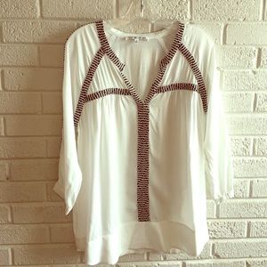 Collective Concepts Chevron White Tunic