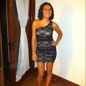 Black and nude dress