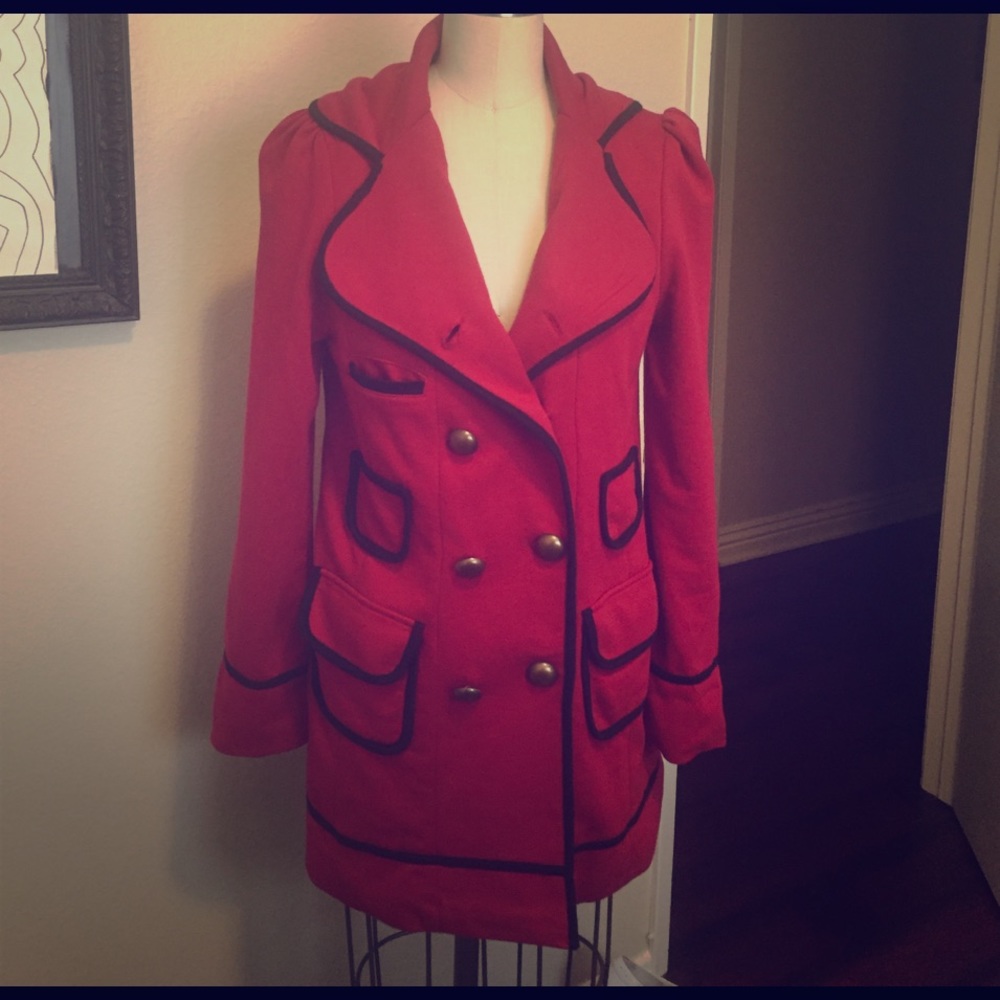 Vintage inspired French terry pea coat