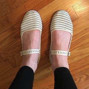 Fabric Mary Jane Flats