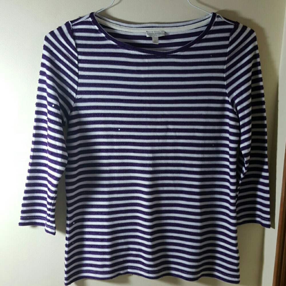 👕TALBOTS SP PETITES SEQUINED TOP/SWEATER