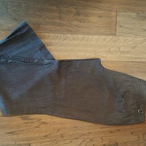 LOFT Dark chambray trouser pants