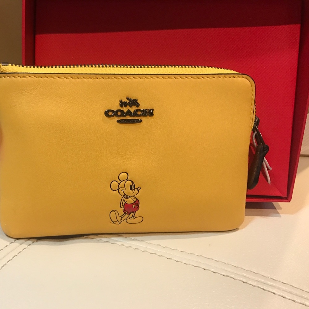 Coach Mickey Mouse Wristlet