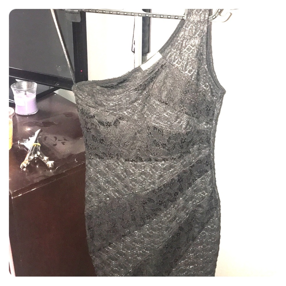 Black and dark gray dress
