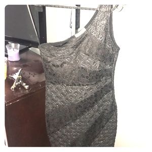 Black and dark gray dress