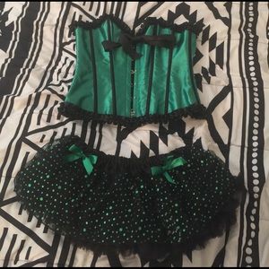 Adjustable Corset with mini skirt