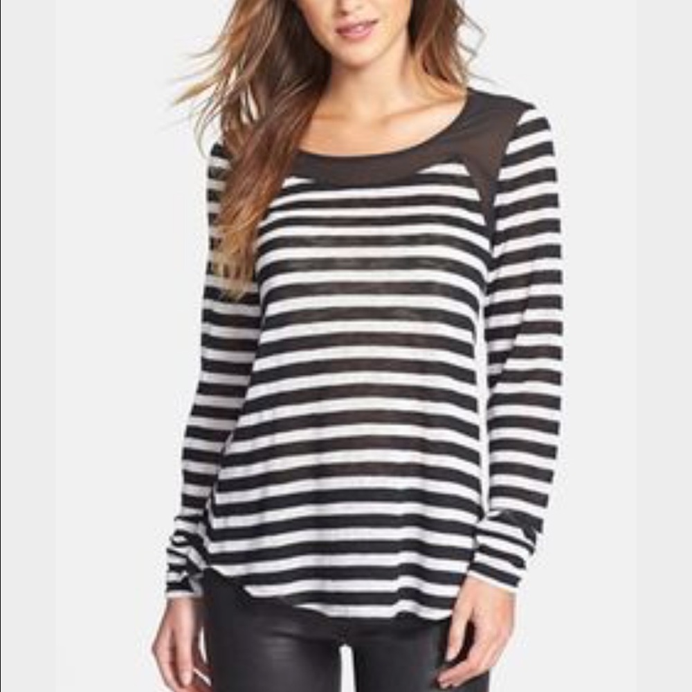 Olivia Moon long sleeve stripped tee