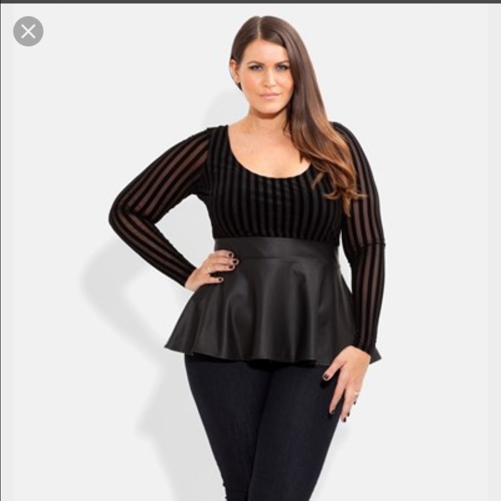 City Chic Peplum Top
