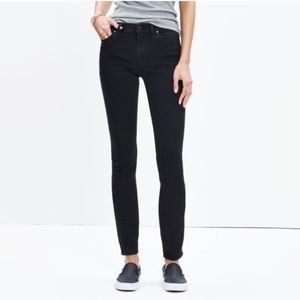 Madewell High Riser Skinny Skinny Black Jeans