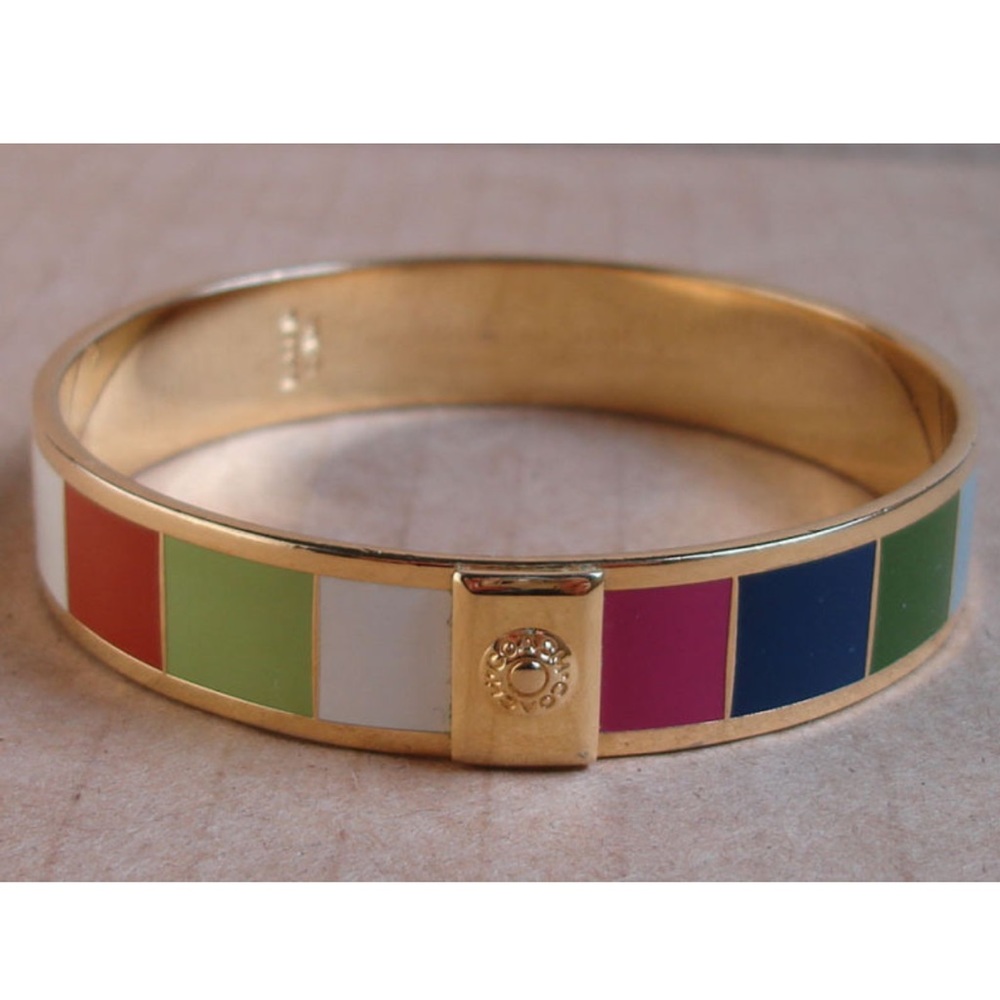 Authentic Coach Block Color Bangle Bracelet - Picture 2 of 6