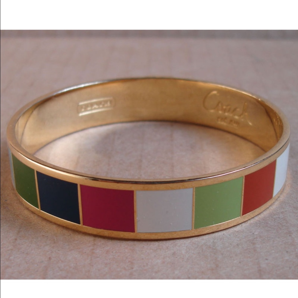 Authentic Coach Block Color Bangle Bracelet - Picture 3 of 6