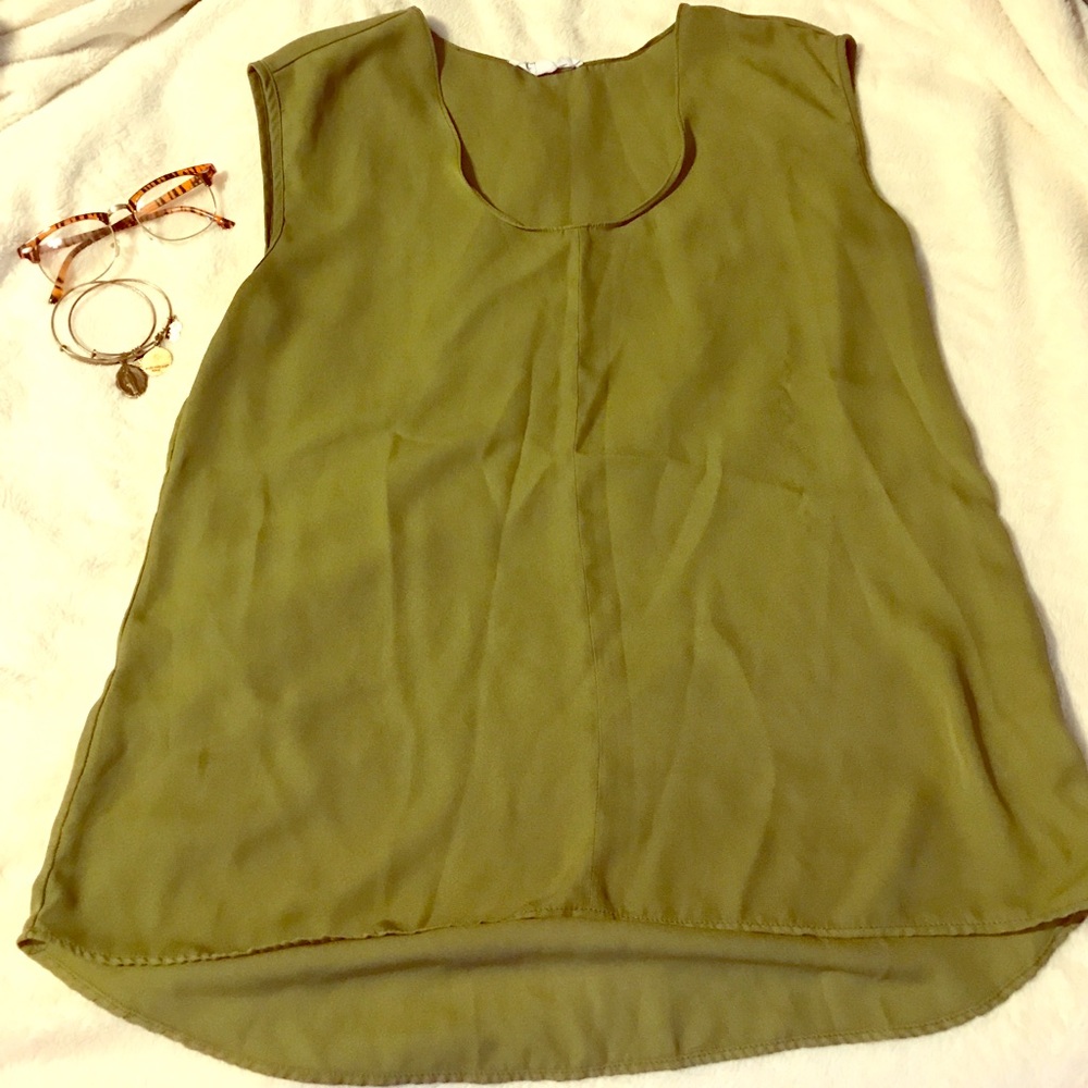 Olive green top