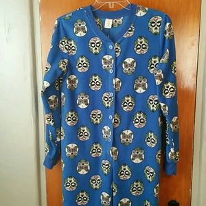 Dia de los Muertos Footed Fleece Pajamas