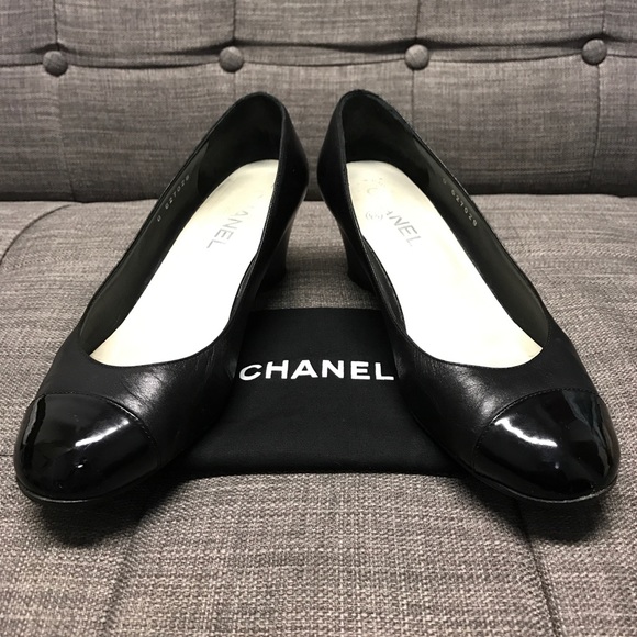 Chanel Black Leather Wedge ❤️ - Picture 2 of 8