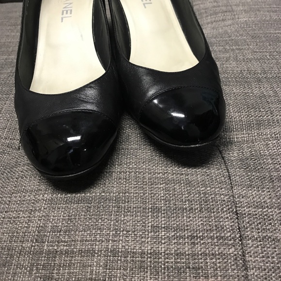 Chanel Black Leather Wedge ❤️ - Picture 6 of 8