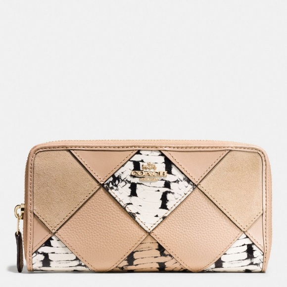 Coach Handbags - Lowest priceCoach Snake patchwork accordion wallet