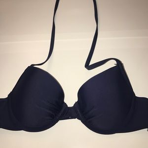 Navy blue push-up bikini top
