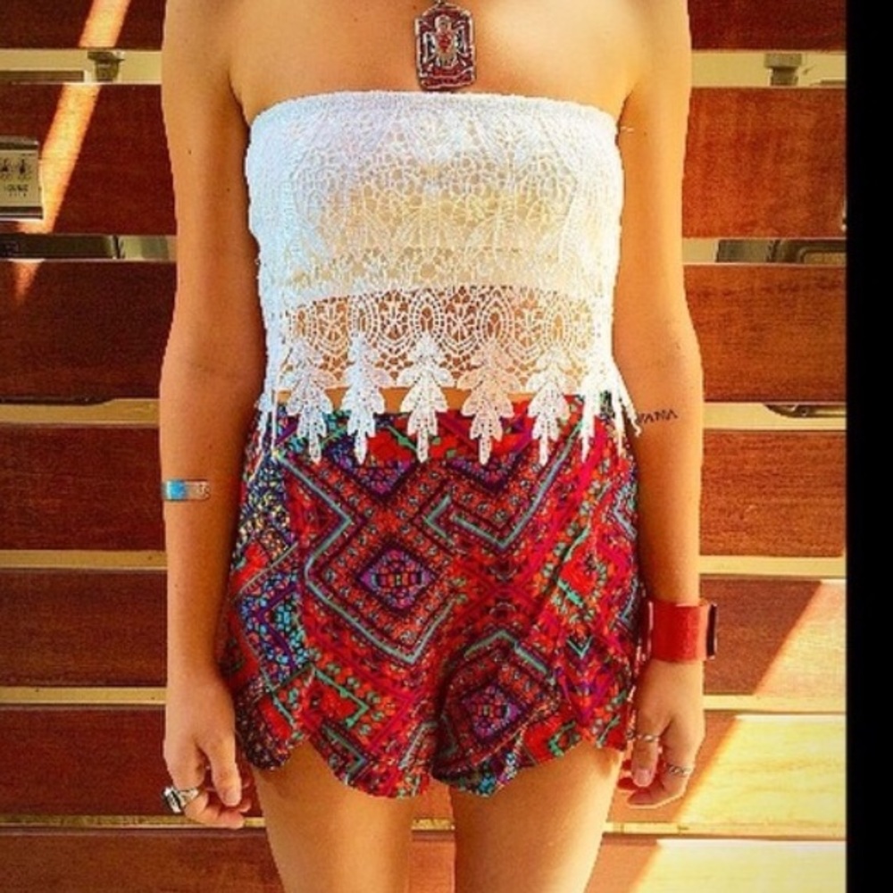 LF Mika and Gala Aztec printed shorts