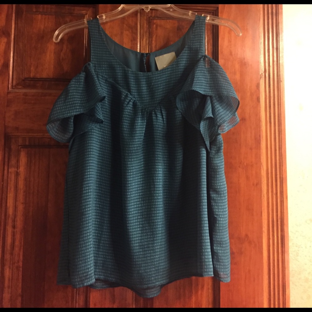 Anthropologie cold shoulder top