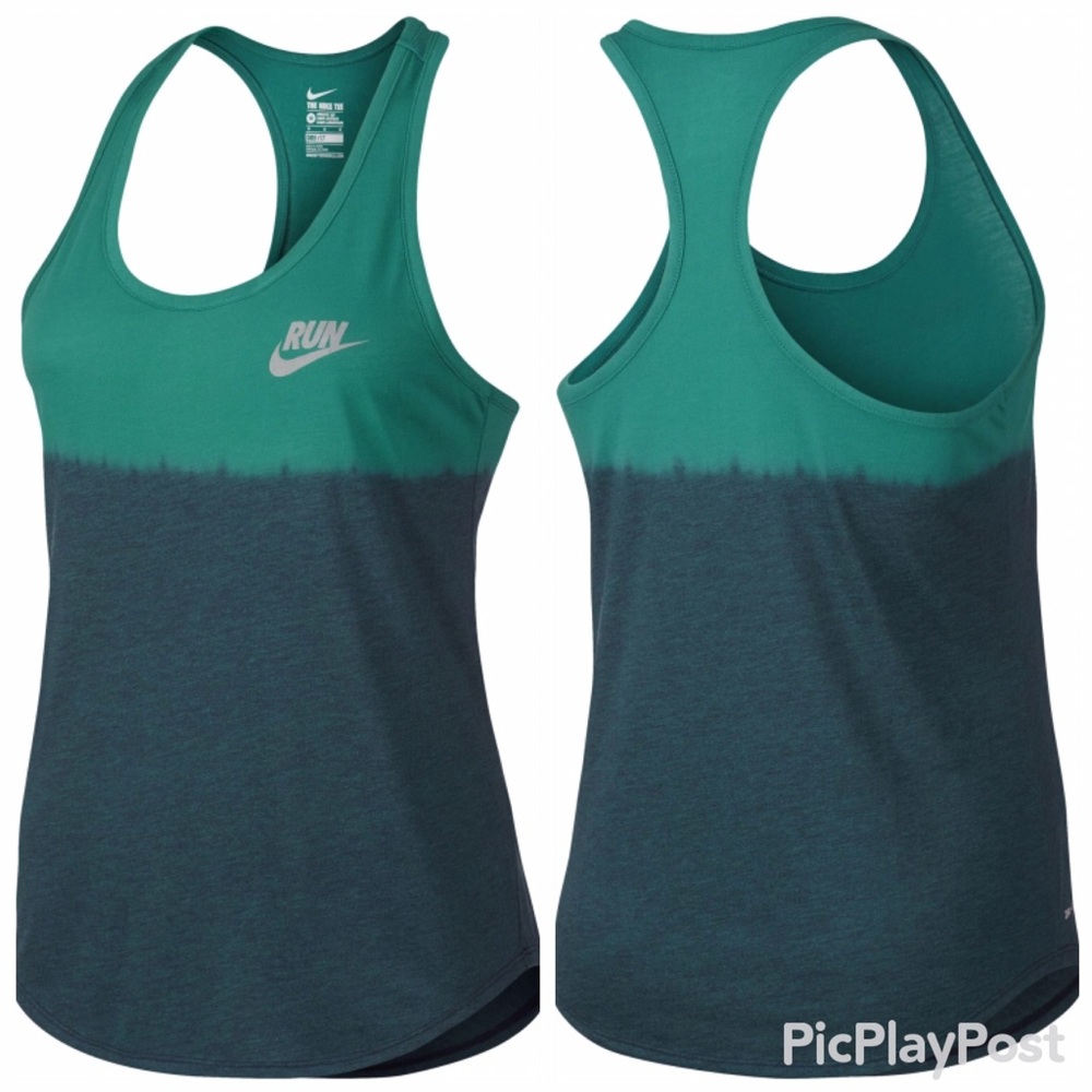 NIKE dri-fit  tee size S green