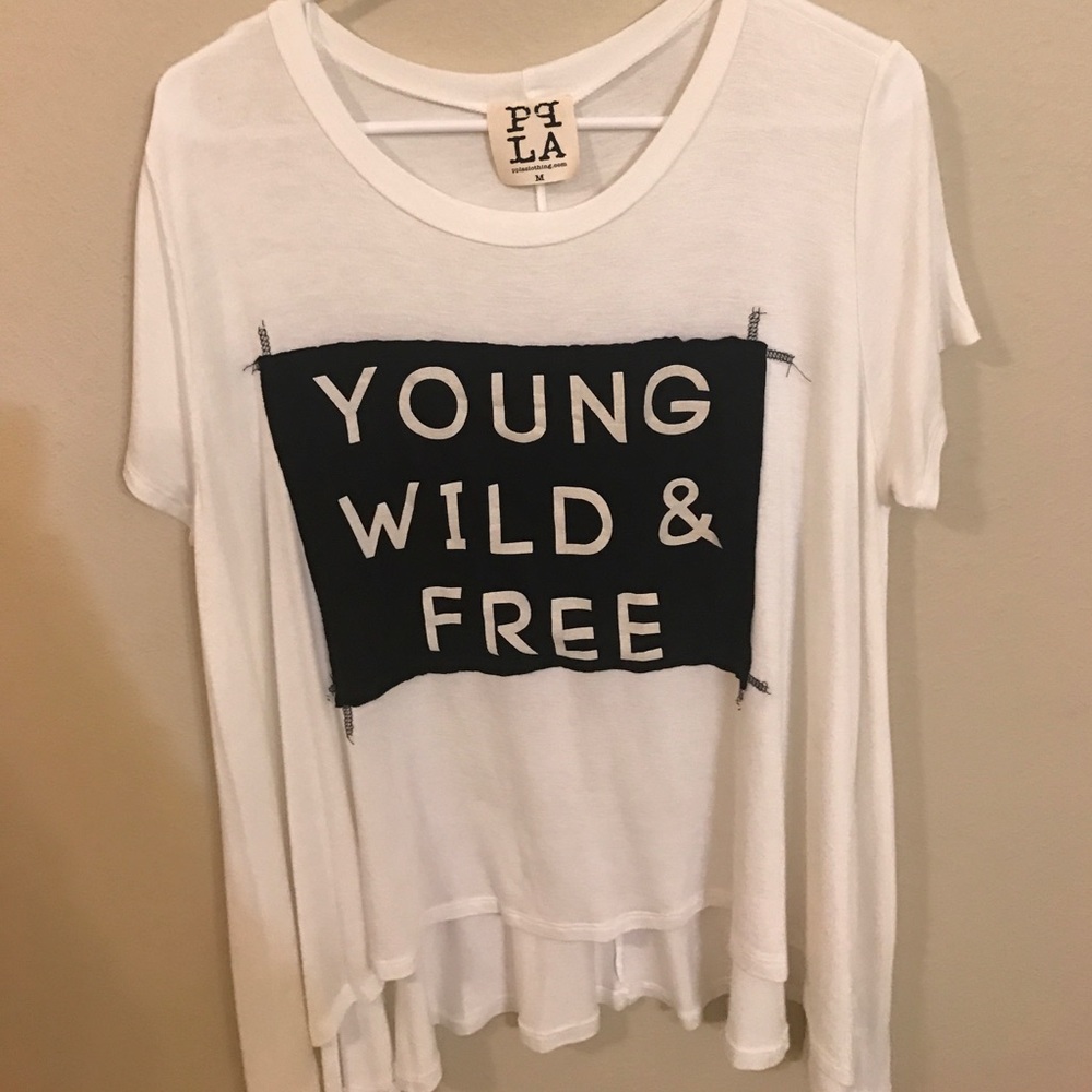 White logo tee