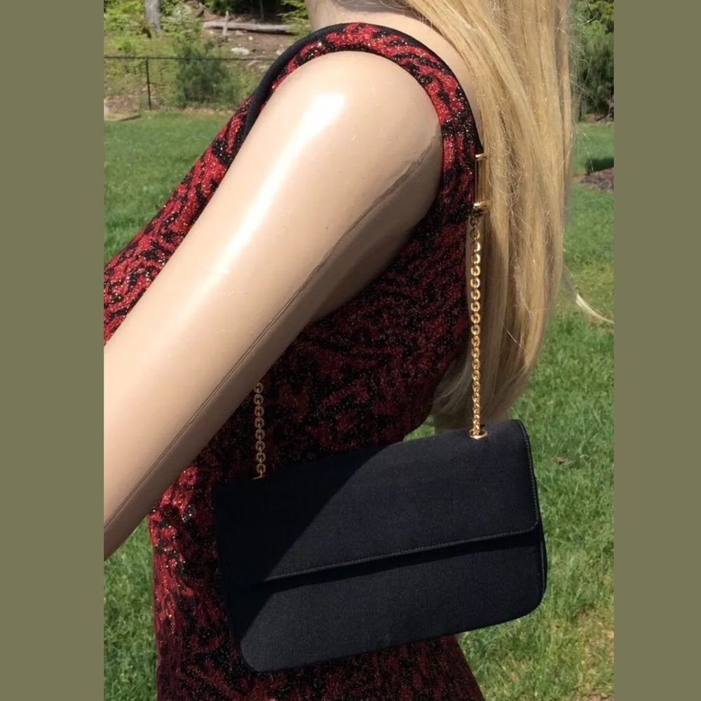 MORRIS MOSKOWITZ VINTAGE SATIN CONVERTIBLE HANDBAG