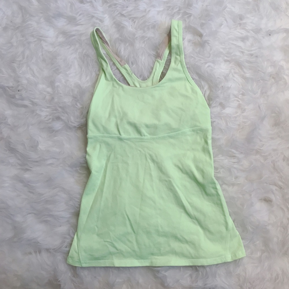 Lululemon Racerback Sports Tank Top Lime Green 4