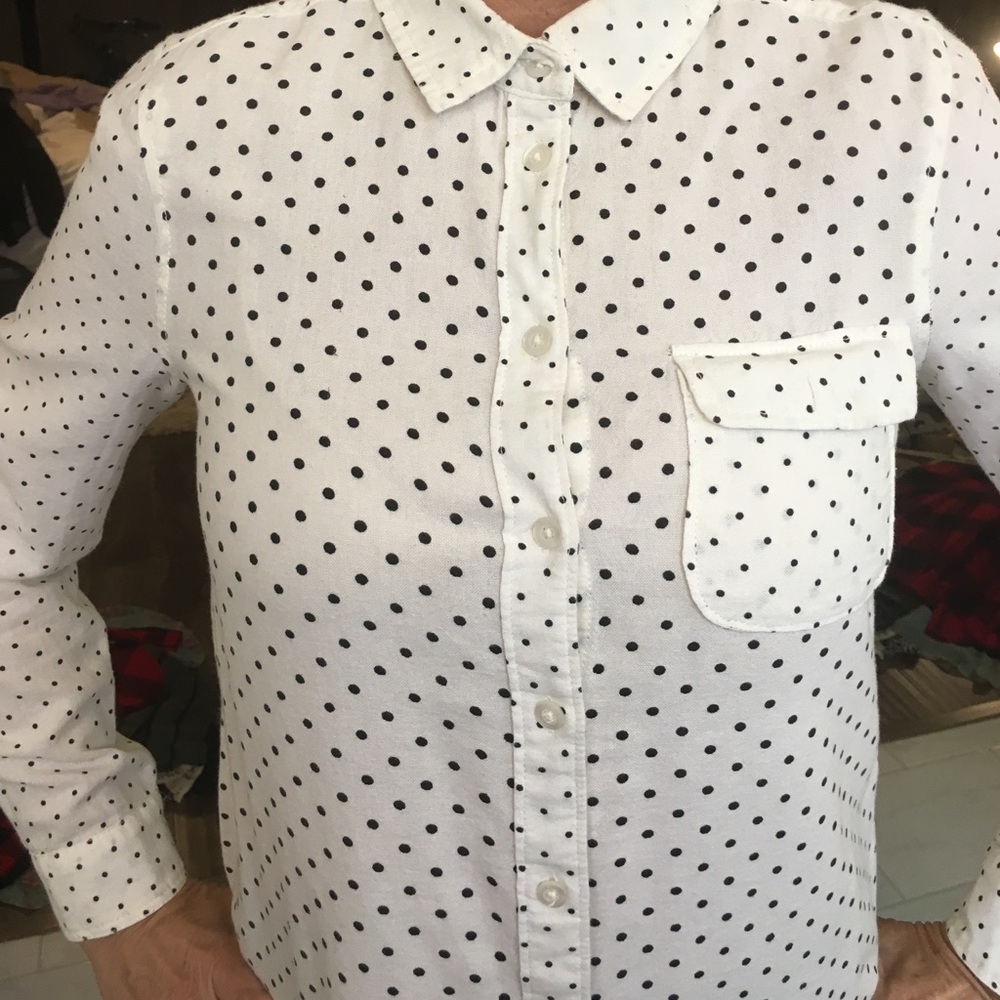 Polka dot button up shirt