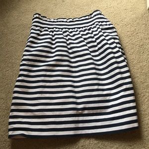 J. Crew Striped Sidewalk Skirt