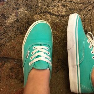Aqua green/blue Vans