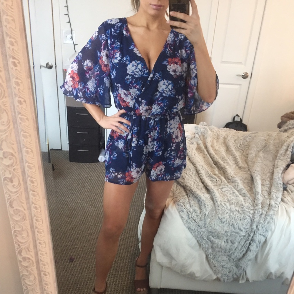 Beautiful floral romper-never worn!!!