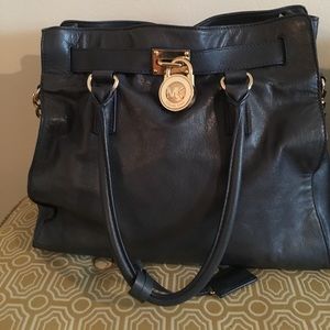 Michael Kors Navy Blue Hamilton Large Tote