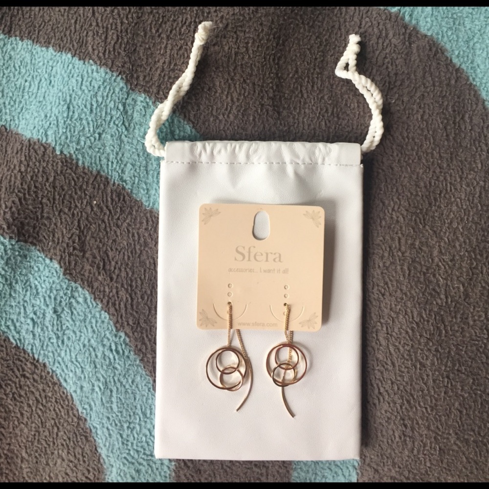 Multi circle gold earrings from Sfera