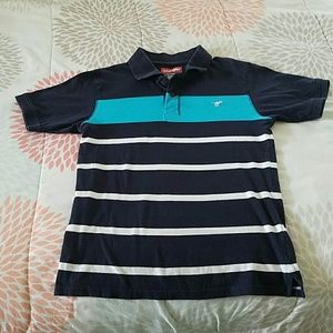 Boys blue stripped polo