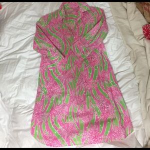 Lilly Pulitzer Pink and Green Tunic Dress